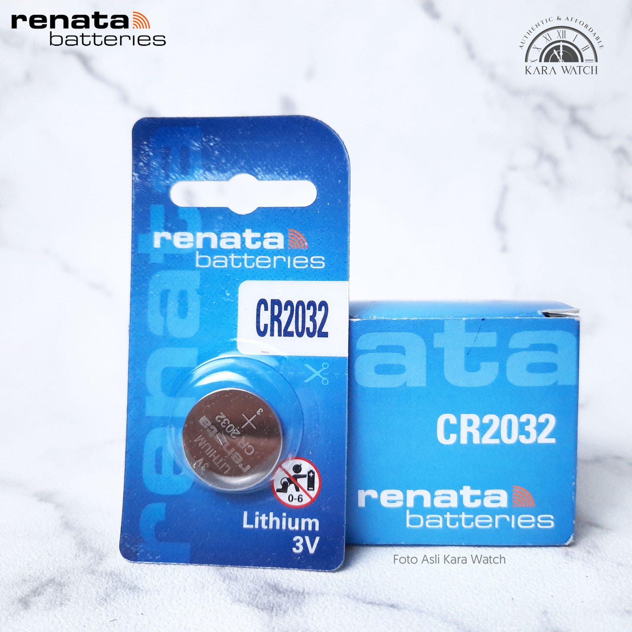 Renata CR2032 Lithium-Knopfzelle – 3V, Langes Haltbarkeitsdatum, Schweizer Qualität